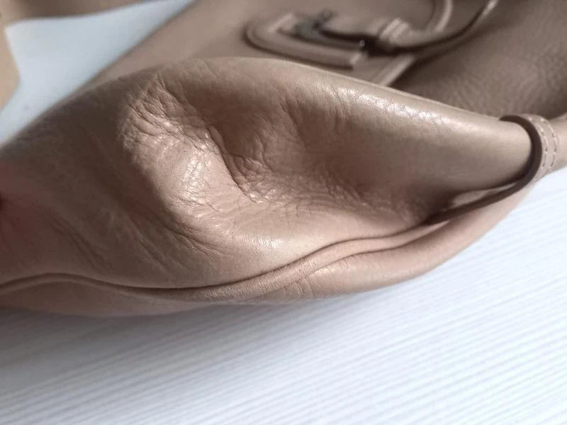 Longchamp cosmos beige leather messenger bag - view 9