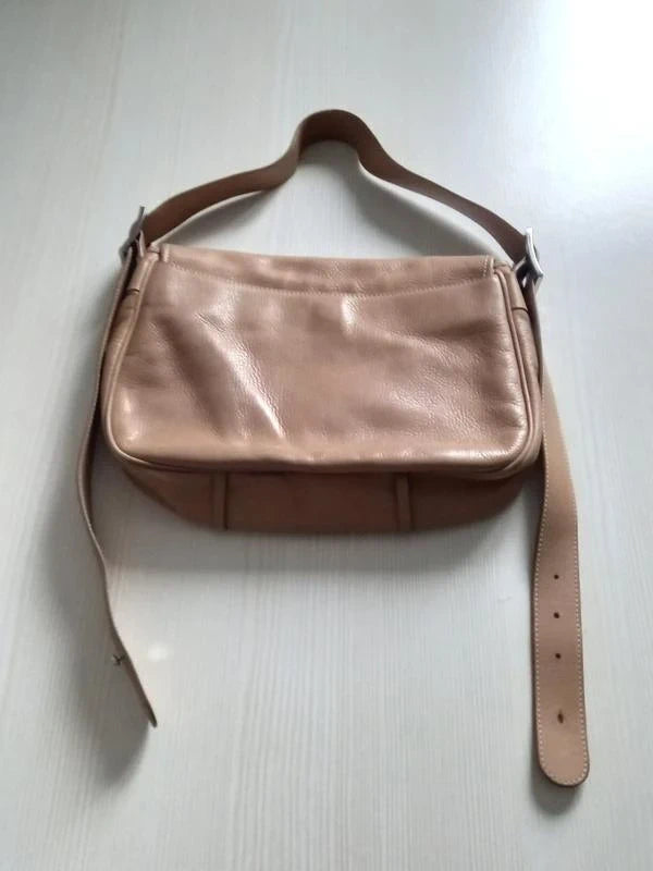 Longchamp cosmos beige leather messenger bag - view 3
