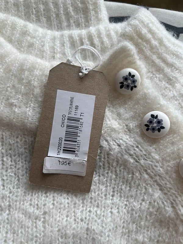 Des Petits Hauts chico kid mohair striped sweater - view 2