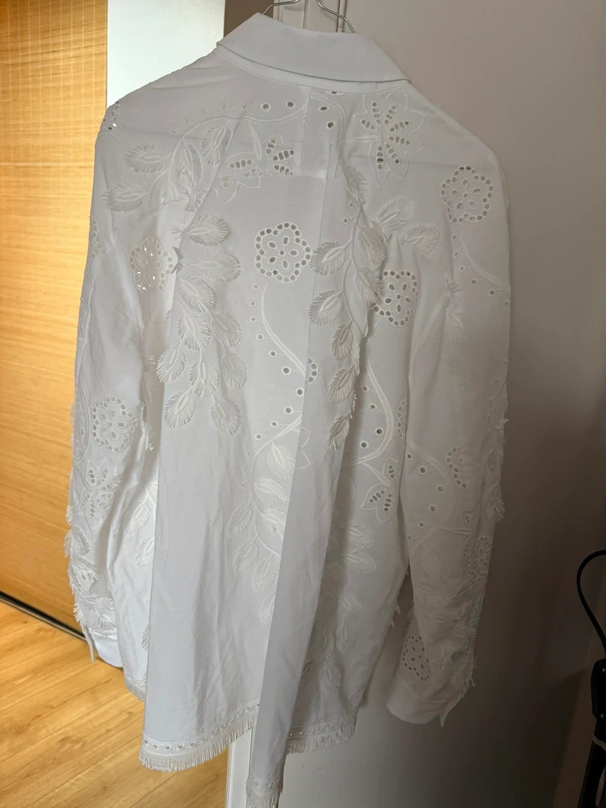 Alberta Ferretti white cotton embroidered shirt blouse - view 10