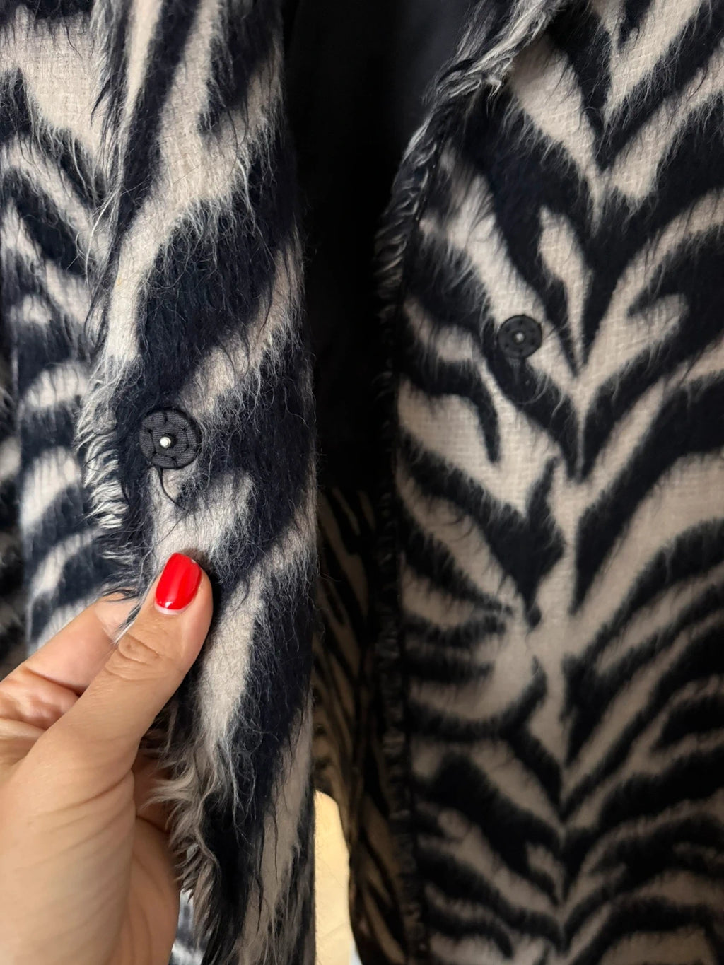 Forte Forte new zebra print wool alpaca coat jacket - view 6