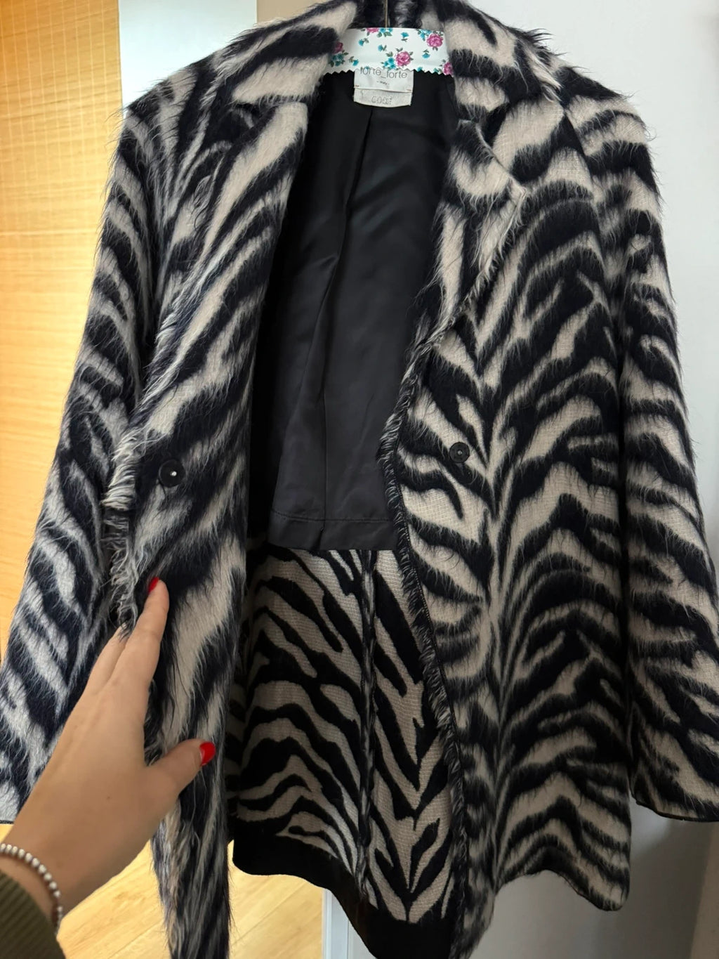 Forte Forte new zebra print wool alpaca coat jacket - view 8
