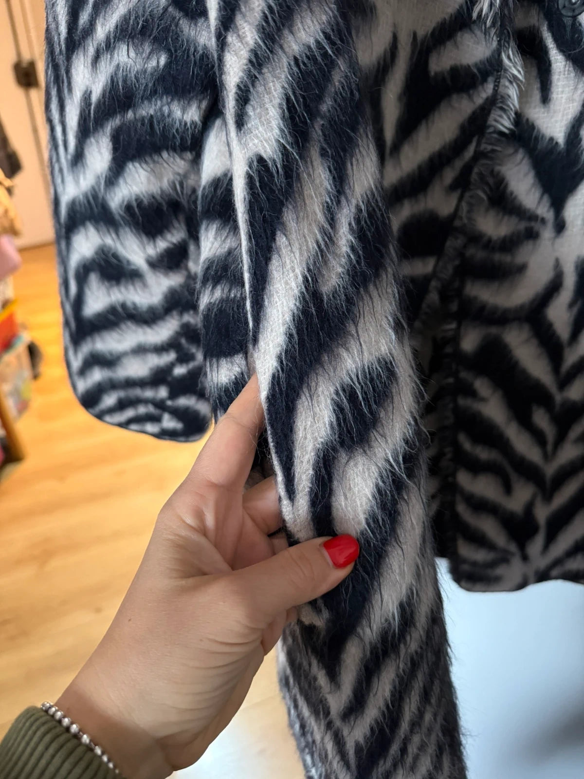 Forte Forte new zebra print wool alpaca coat jacket - view 7