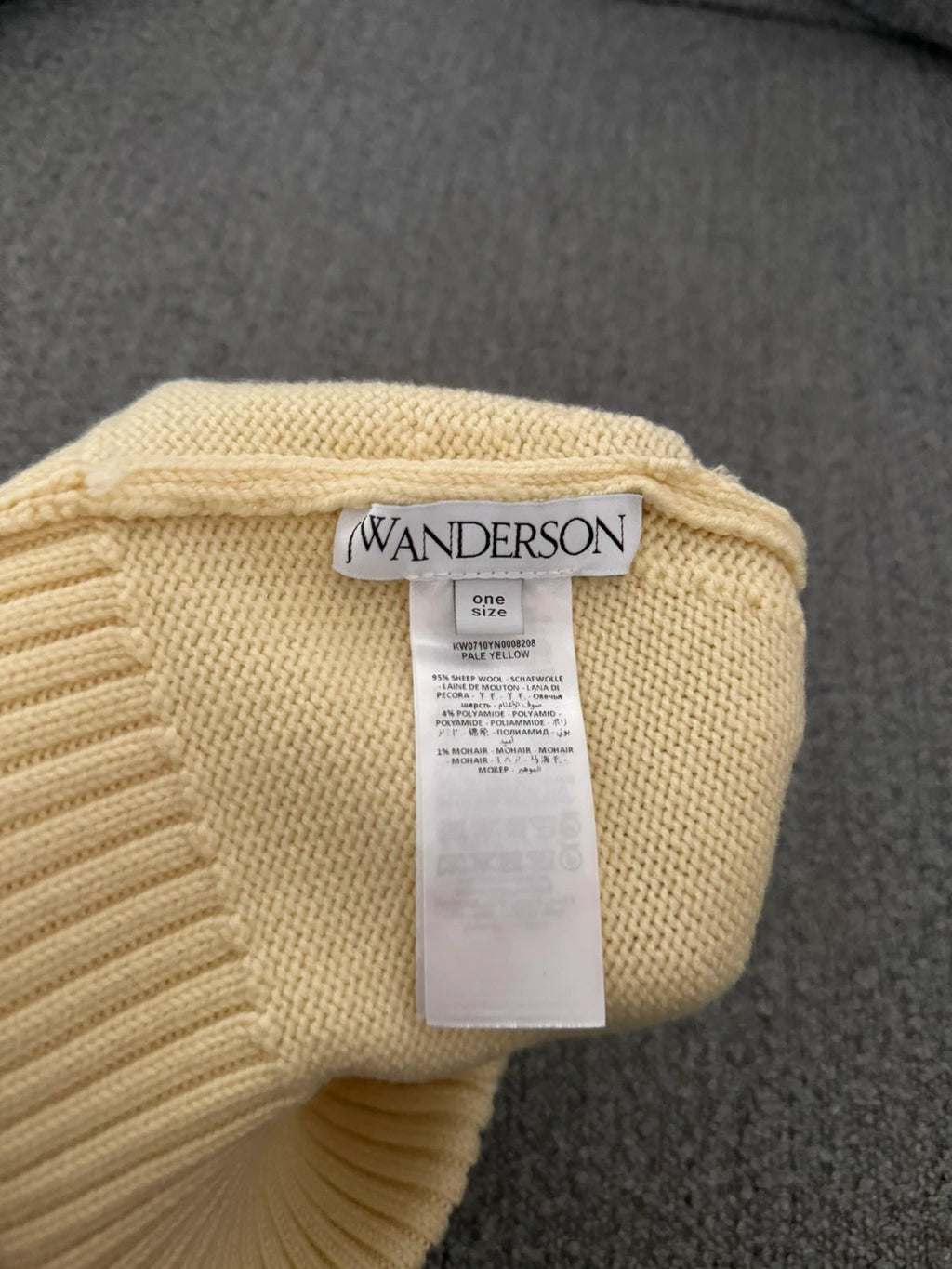 J.W. Anderson new sheep wool cream swan hat - view 7