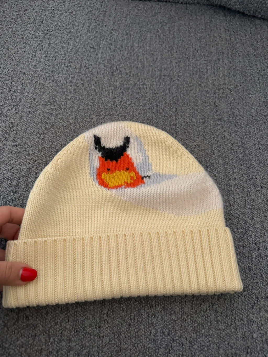 J.W. Anderson new sheep wool cream swan hat - view 4