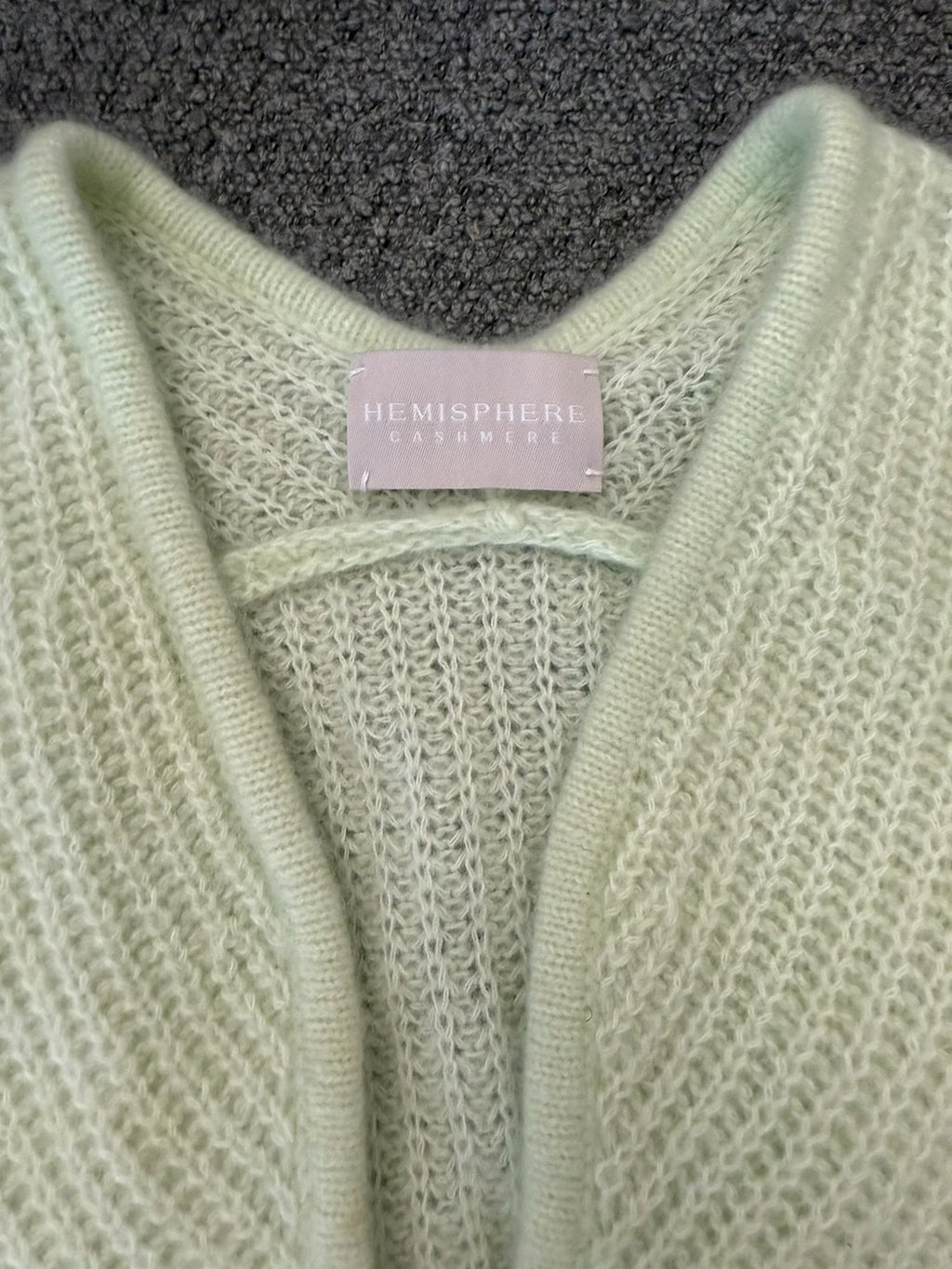 Hemisphere new light green cashmere cotton cardigan - view 4