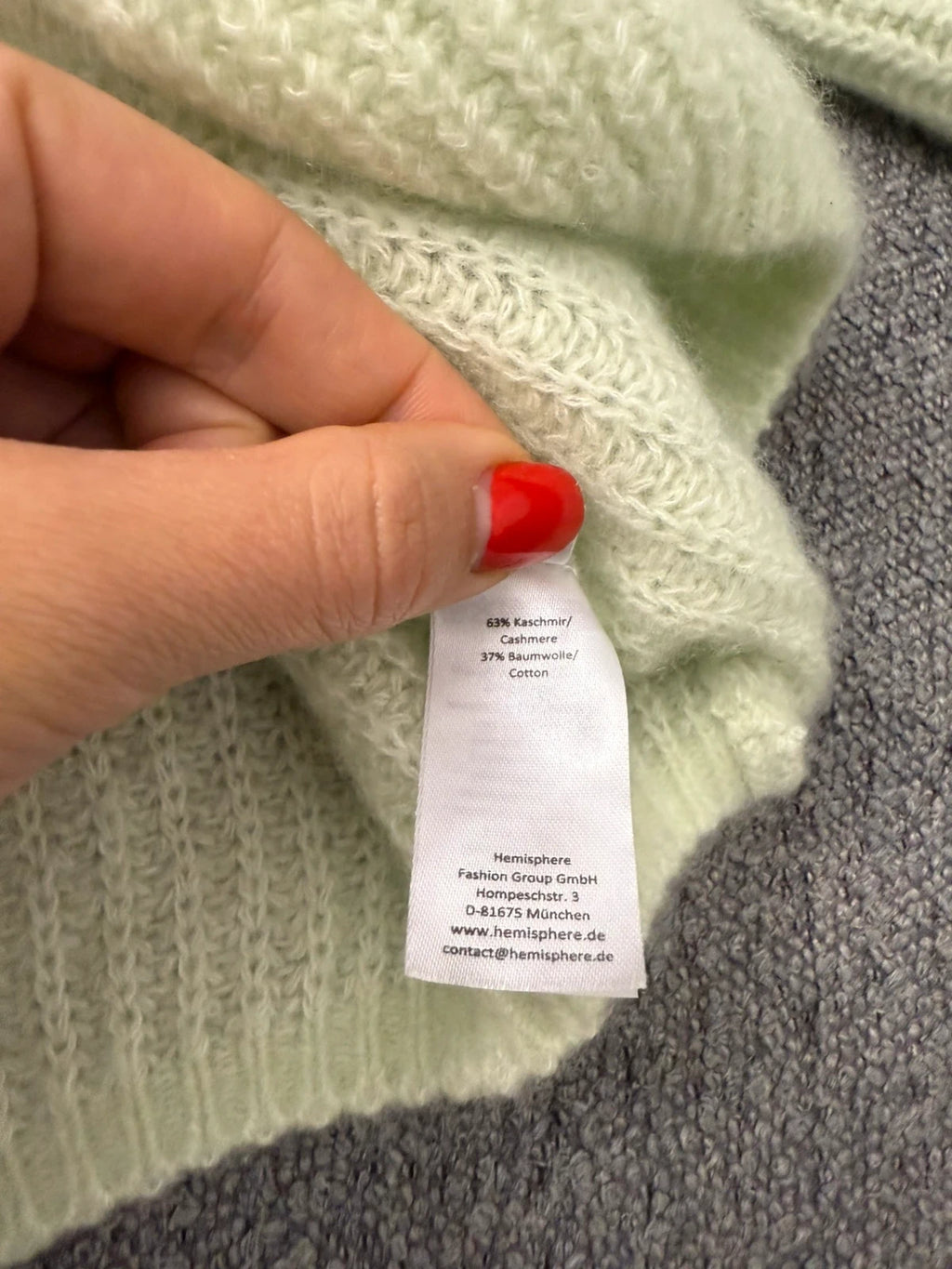 Hemisphere new light green cashmere cotton cardigan - view 8