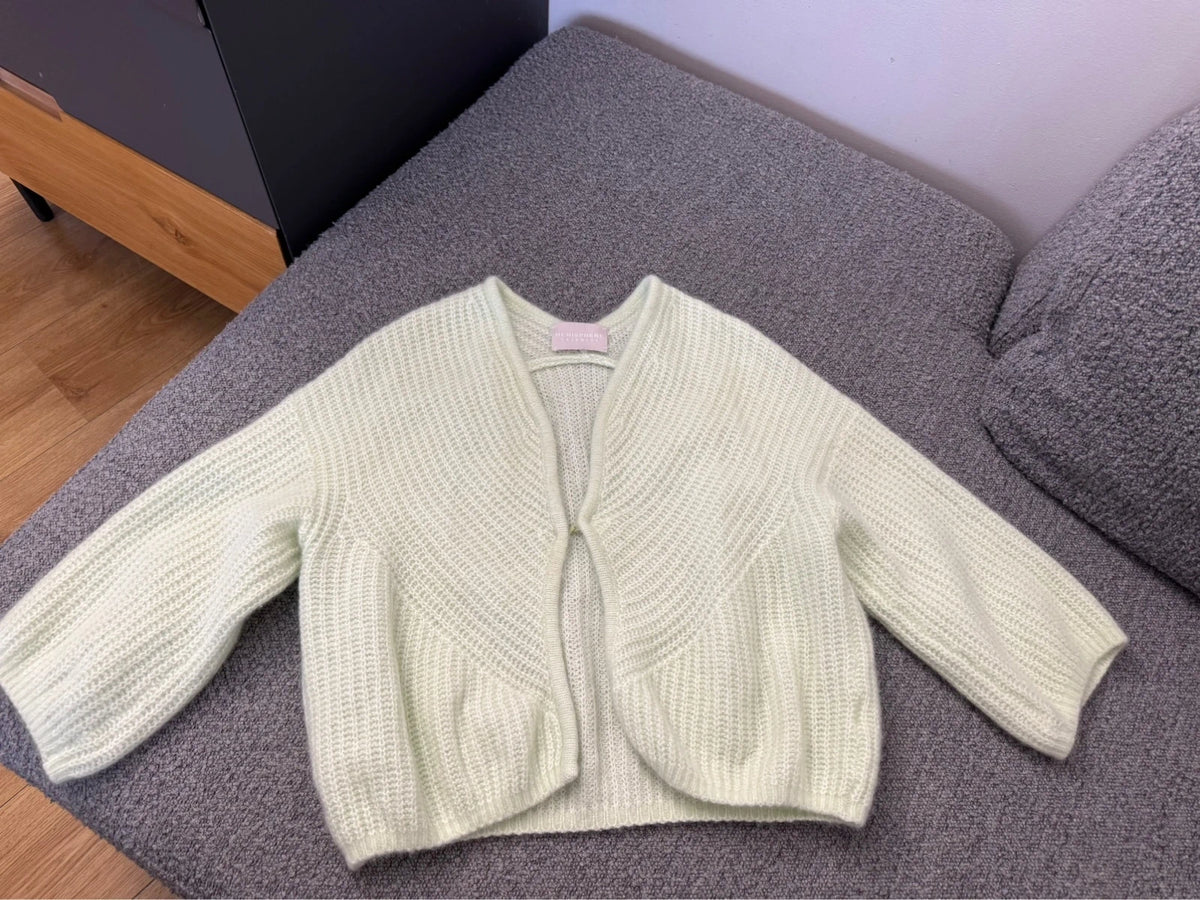 Hemisphere new light green cashmere cotton cardigan