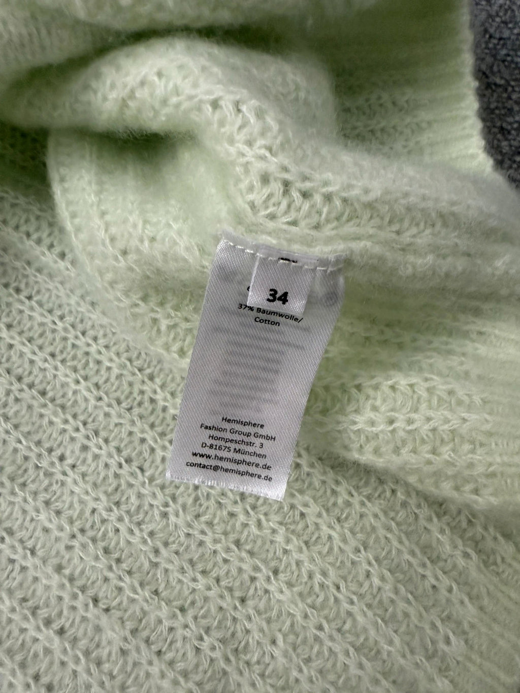 Hemisphere new light green cashmere cotton cardigan - view 7