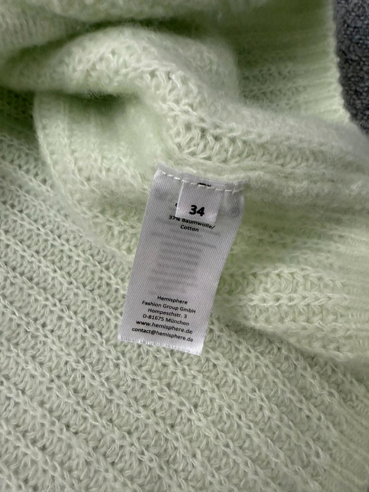 Hemisphere new light green cashmere cotton cardigan - view 7