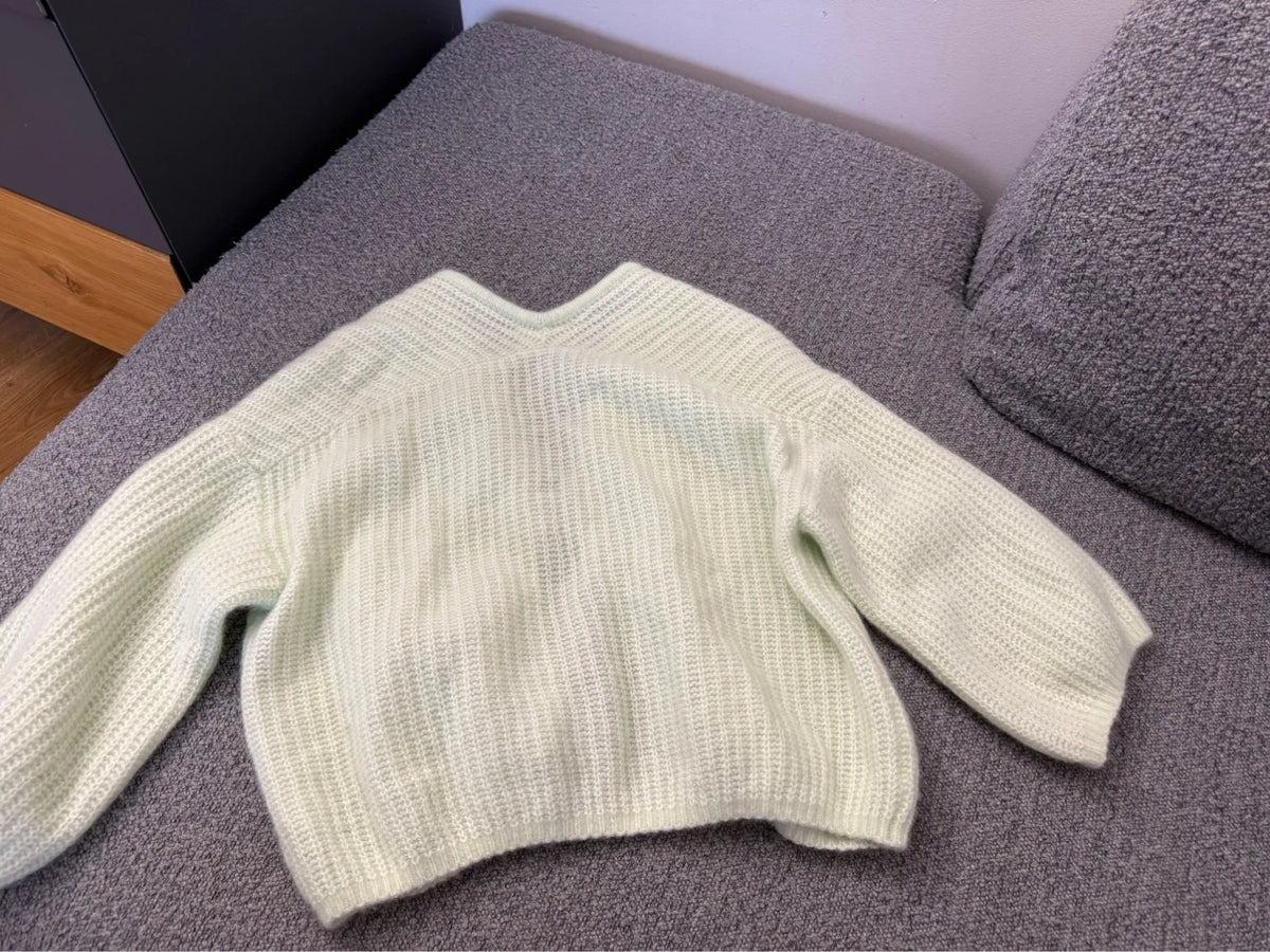 Hemisphere new light green cashmere cotton cardigan - view 9