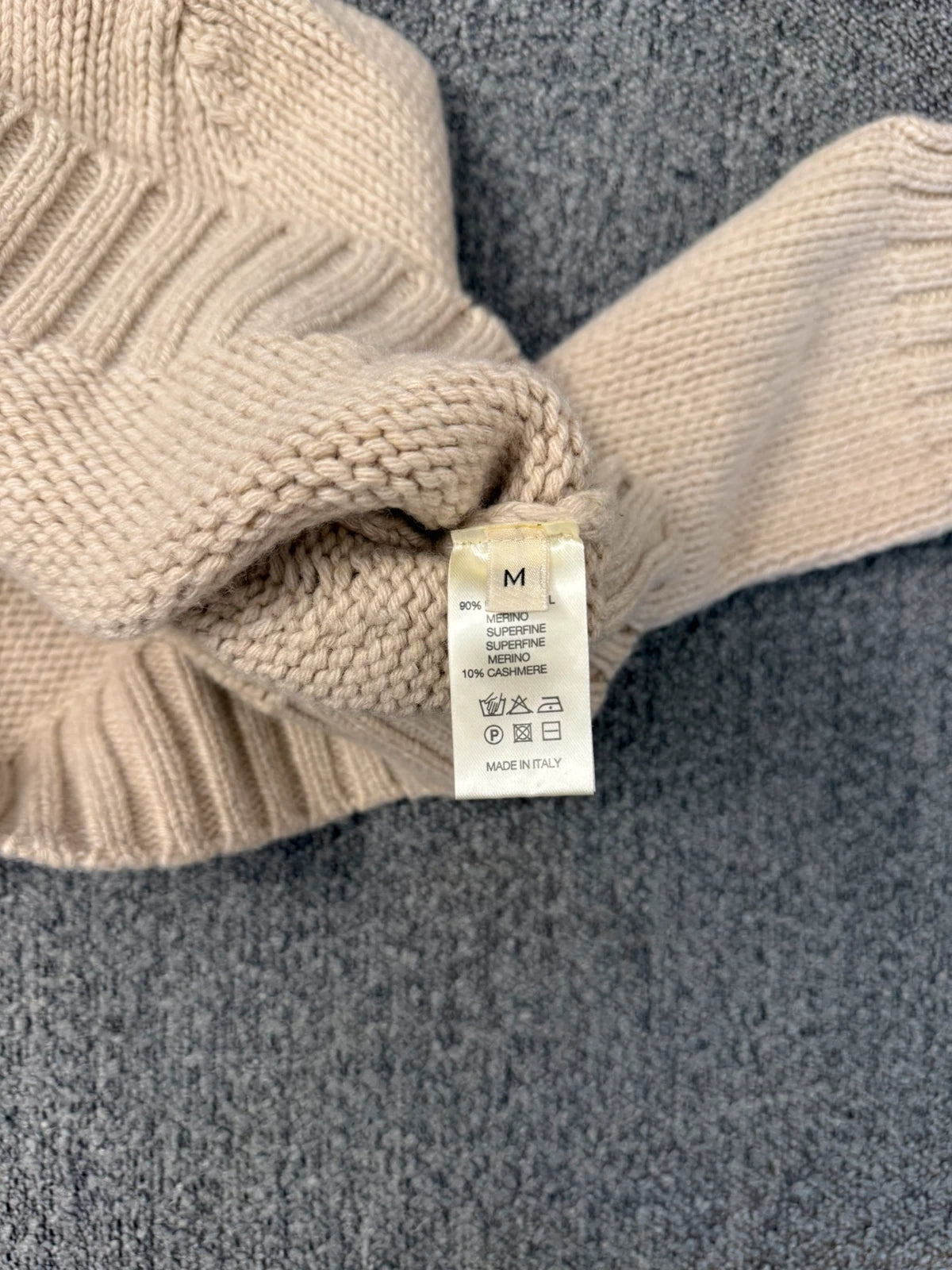 Roberto Collina beige wool cashmere crop turtleneck sweater - view 5