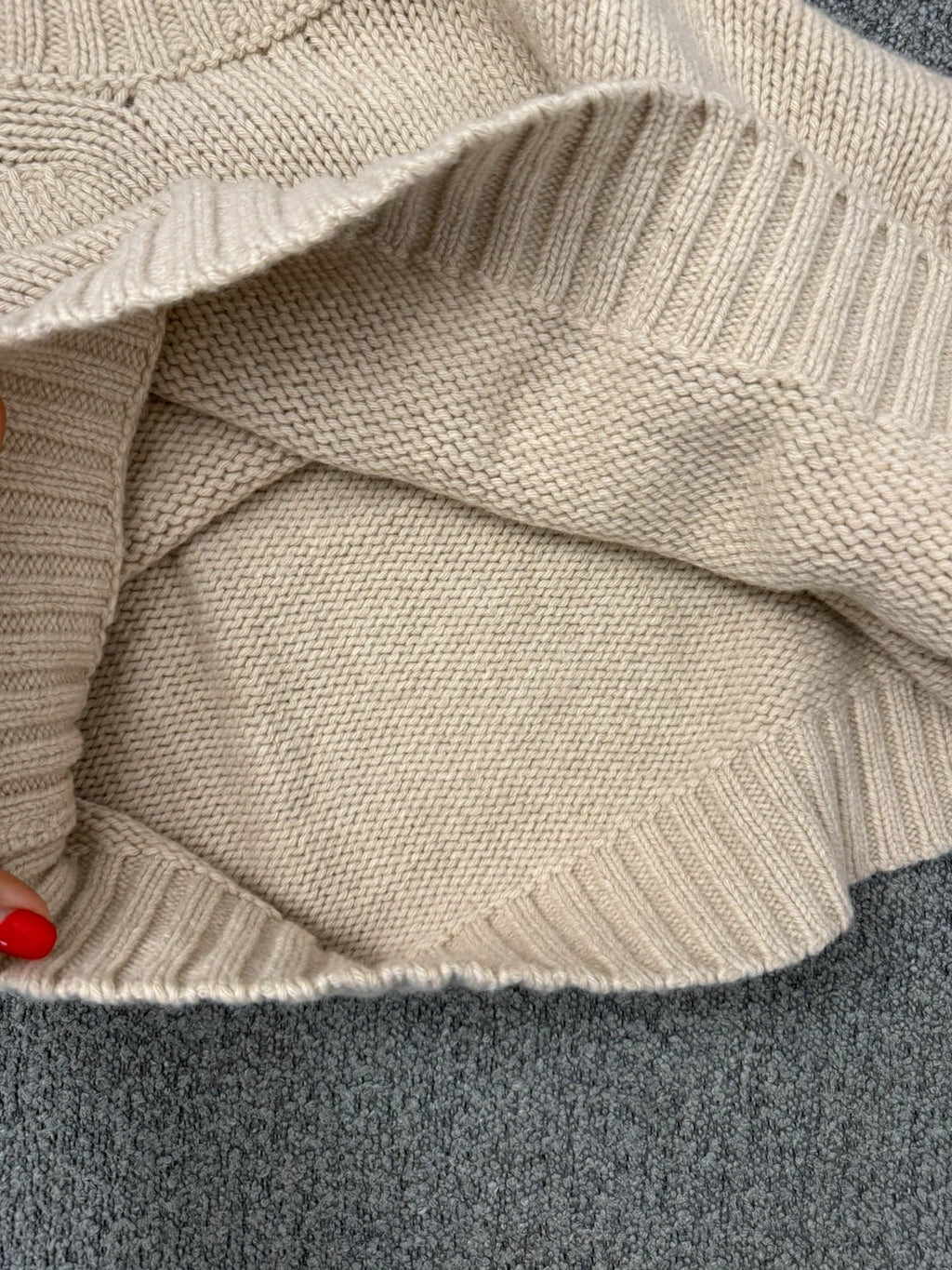 Roberto Collina beige wool cashmere crop turtleneck sweater - view 6