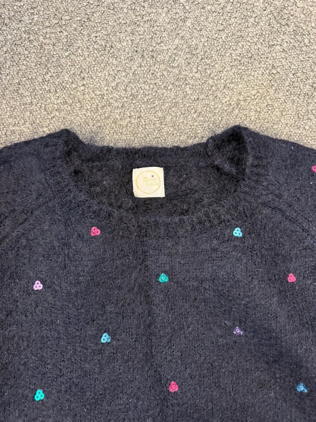 Des Petits Hauts kid mohair sequin decorated jumper sweater - view 4