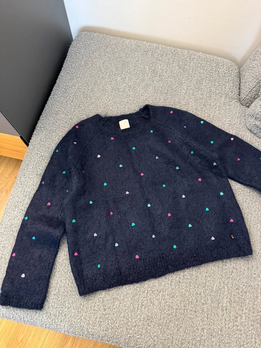 Des Petits Hauts kid mohair sequin decorated jumper sweater