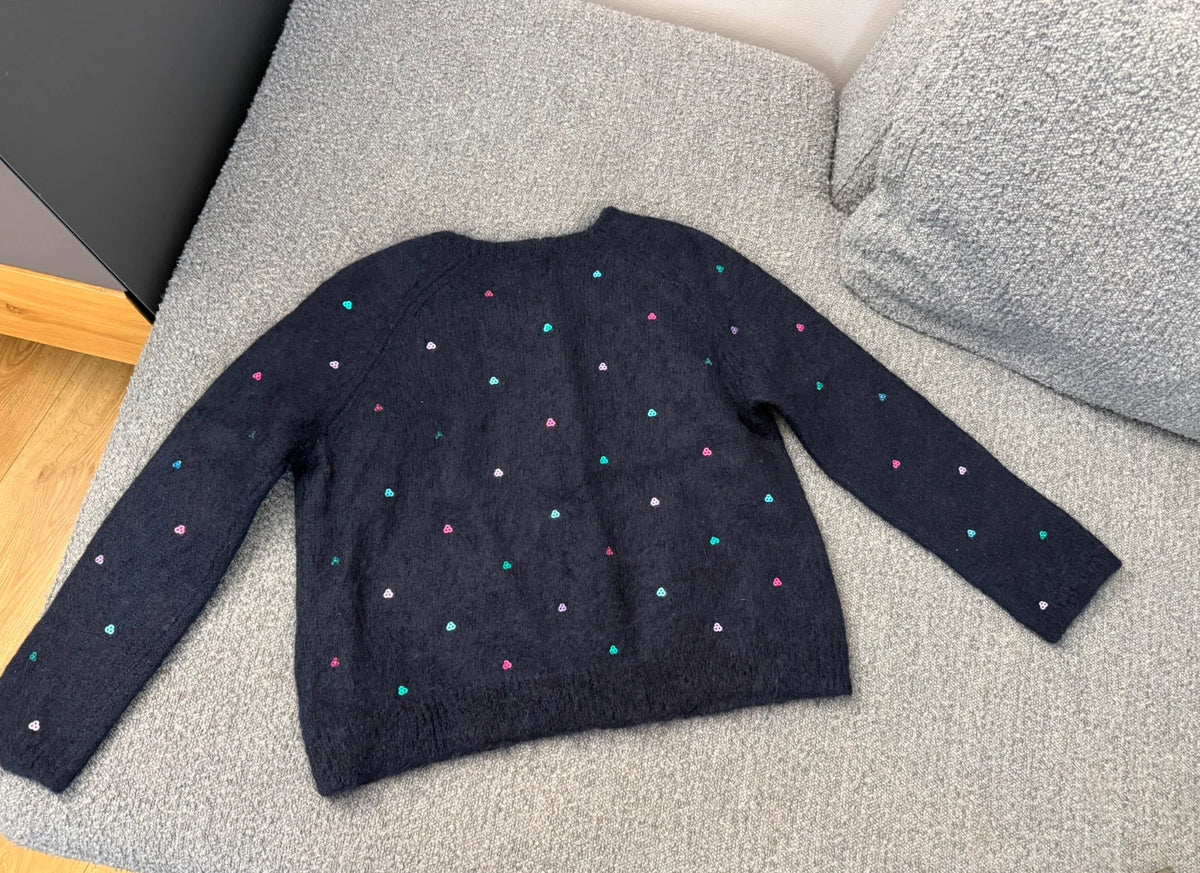 Des Petits Hauts kid mohair sequin decorated jumper sweater - view 7