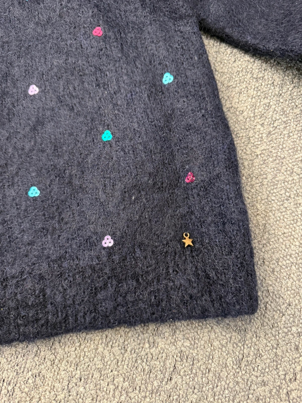Des Petits Hauts kid mohair sequin decorated jumper sweater - view 3