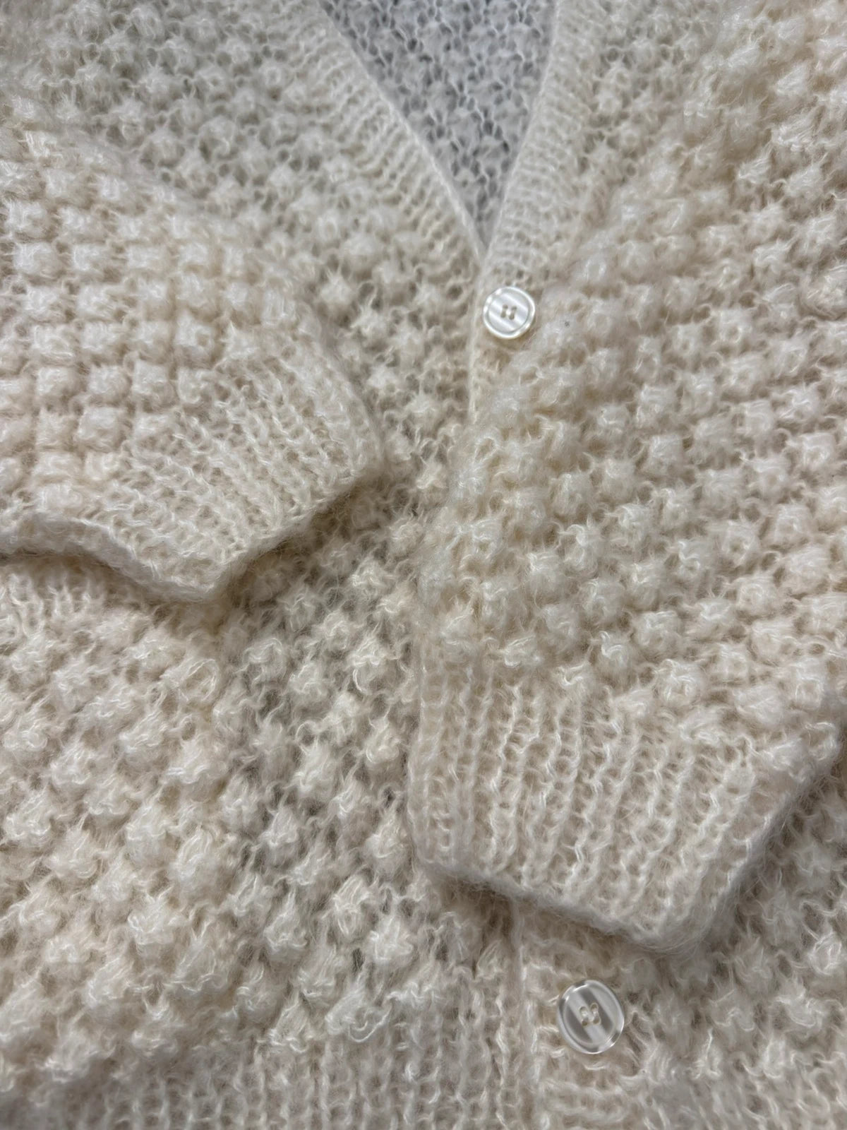Mes Demoiselles snow white new mohair knitted cardigan - view 8