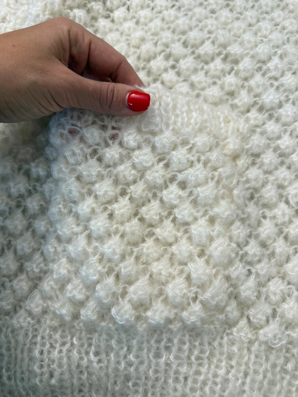 Mes Demoiselles snow white new mohair knitted cardigan - view 5