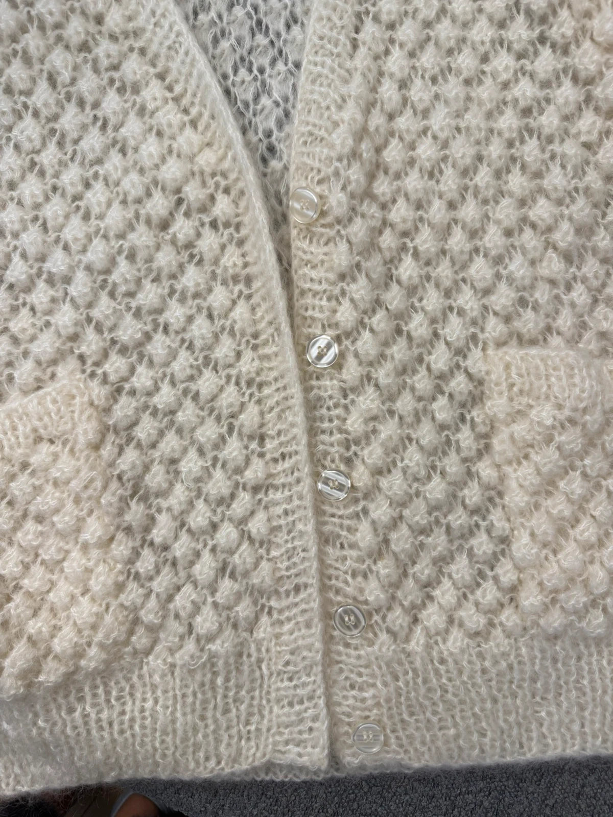 Mes Demoiselles snow white new mohair knitted cardigan - view 4