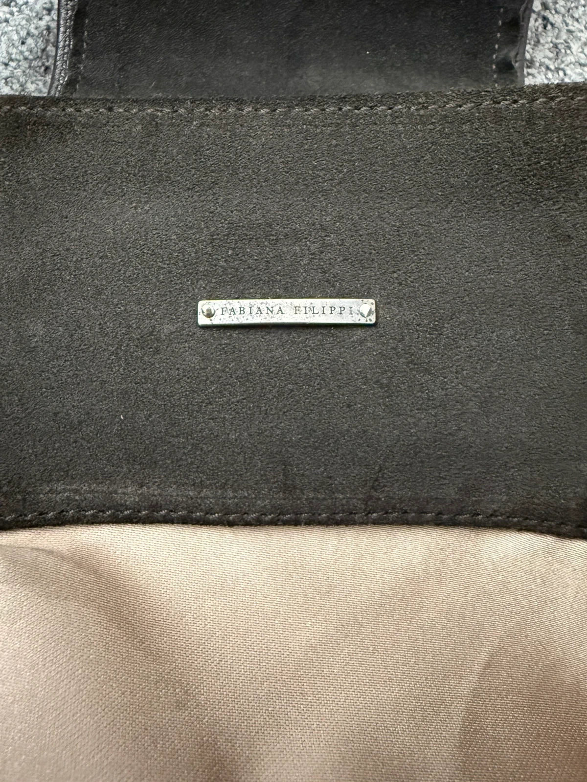 Fabiana Filippi very dark chocolate suede leather big bag - view 13