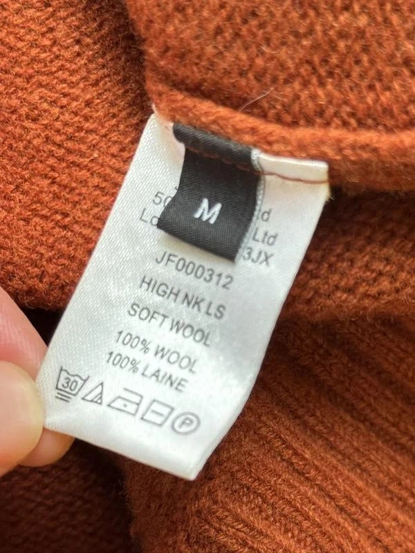 Joseph high neck soft wool terracotta sweater - view 4