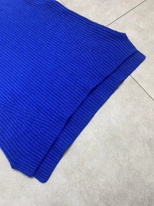Ganni wool electric blue sleeveless vest - view 3