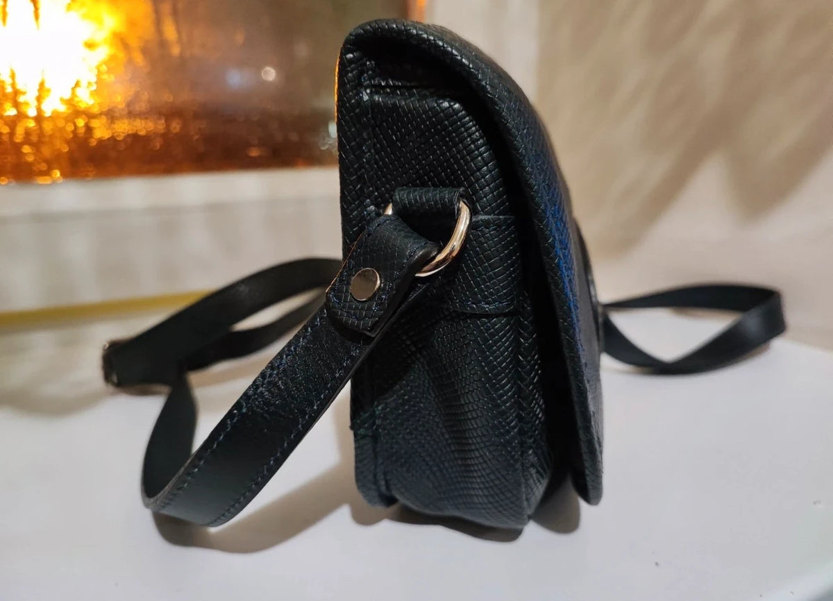 Longchamp quadri dark navy leather crossbody bag - view 3