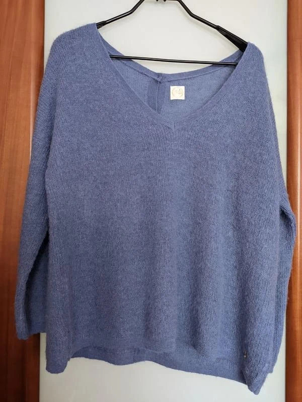 Des Petits Hauts blue kid mohair alpaca wool jumper sweater