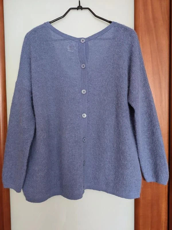 Des Petits Hauts blue kid mohair alpaca wool jumper sweater - view 2