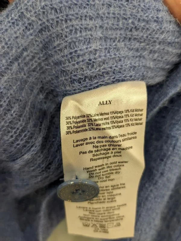 Des Petits Hauts blue kid mohair alpaca wool jumper sweater - view 6