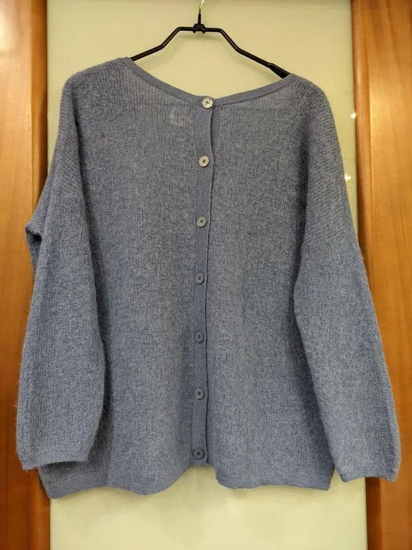 Des Petits Hauts blue kid mohair alpaca wool jumper sweater - view 4