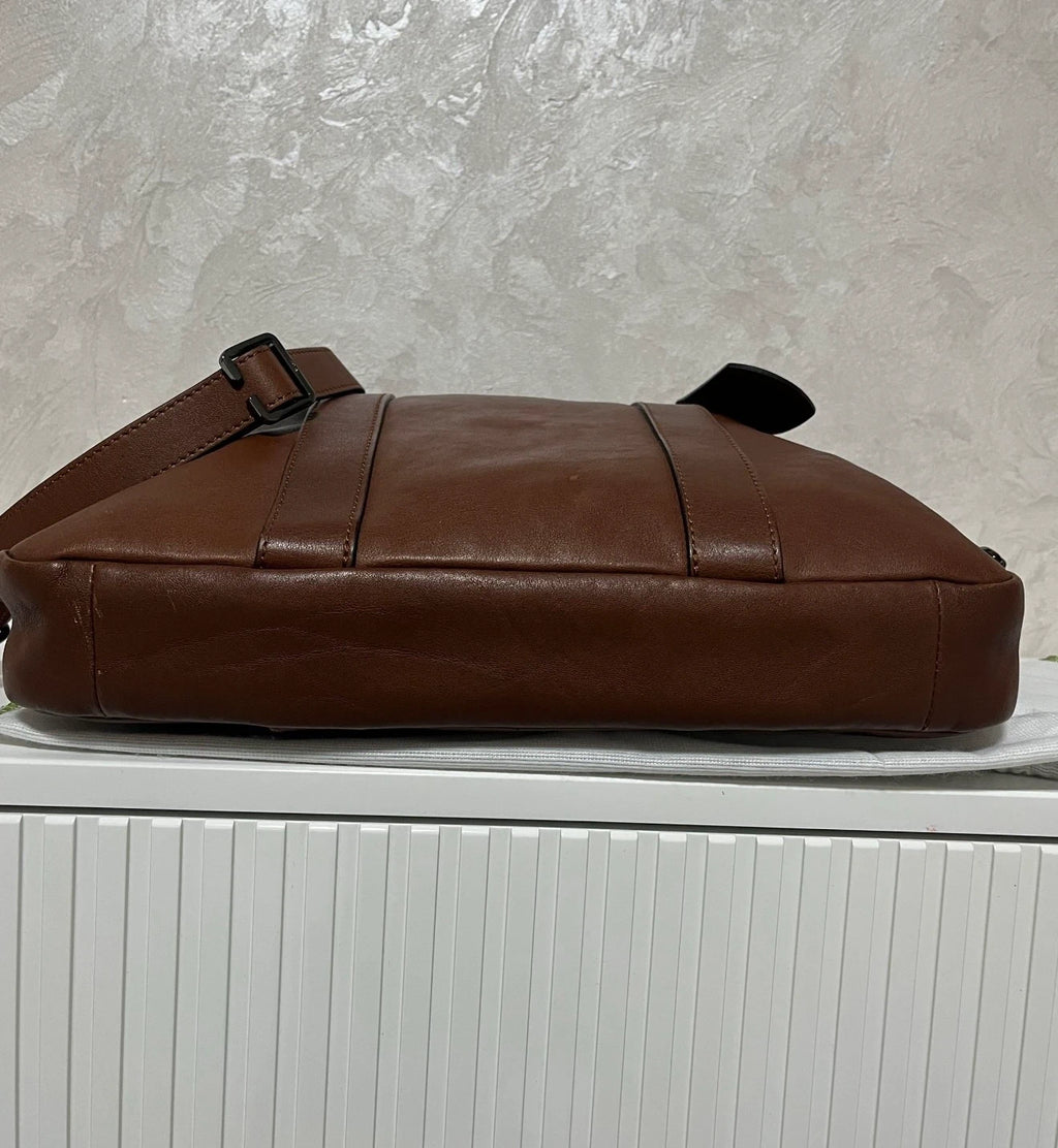Longchamp 3D new brown leather laptop bag briefcase - view 5