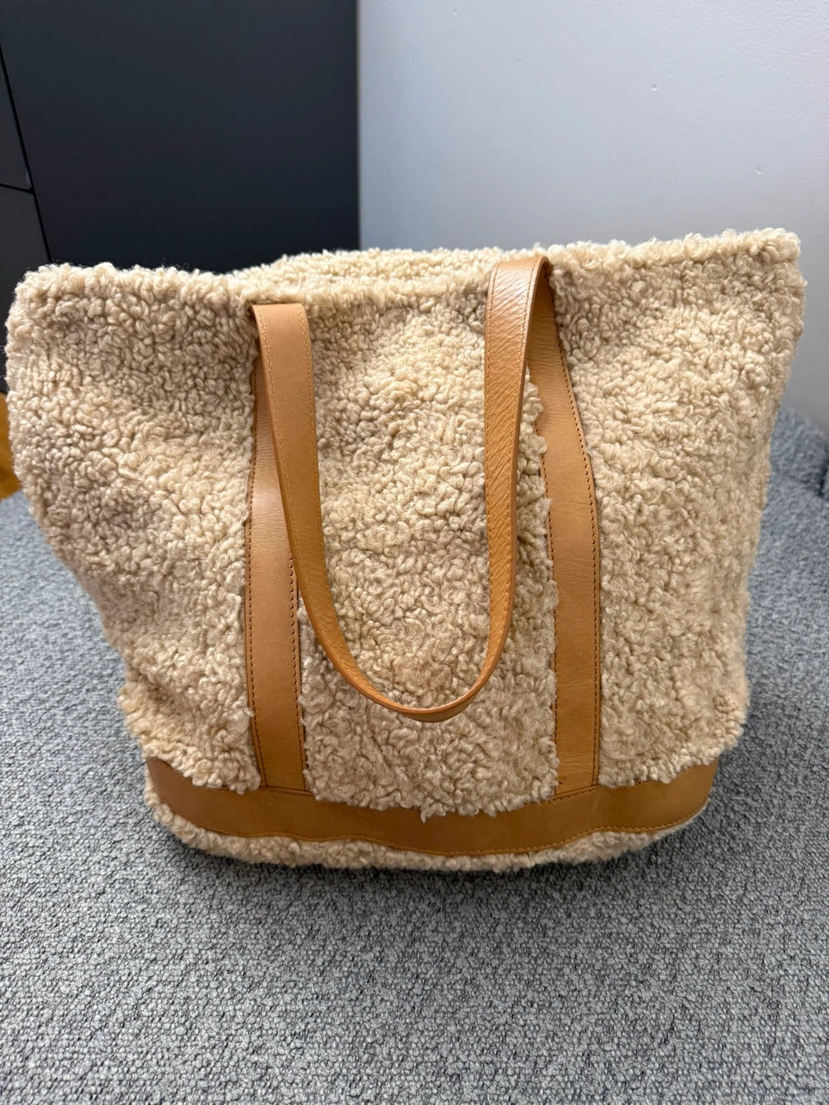 Vanessa Bruno new beige leather fur bag - view 7