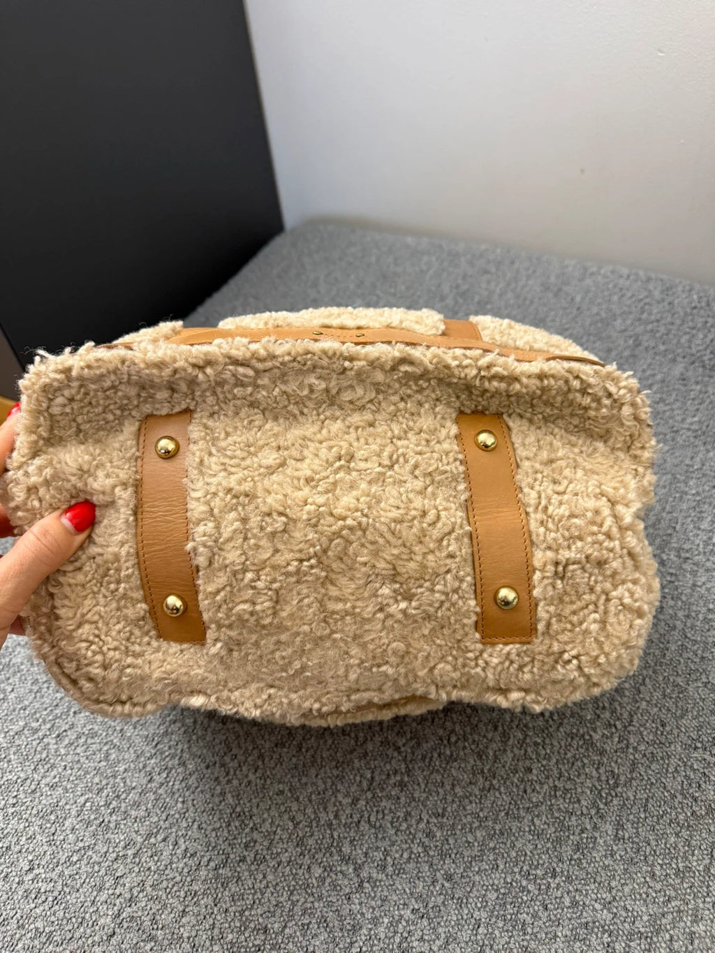Vanessa Bruno new beige leather fur bag - view 6