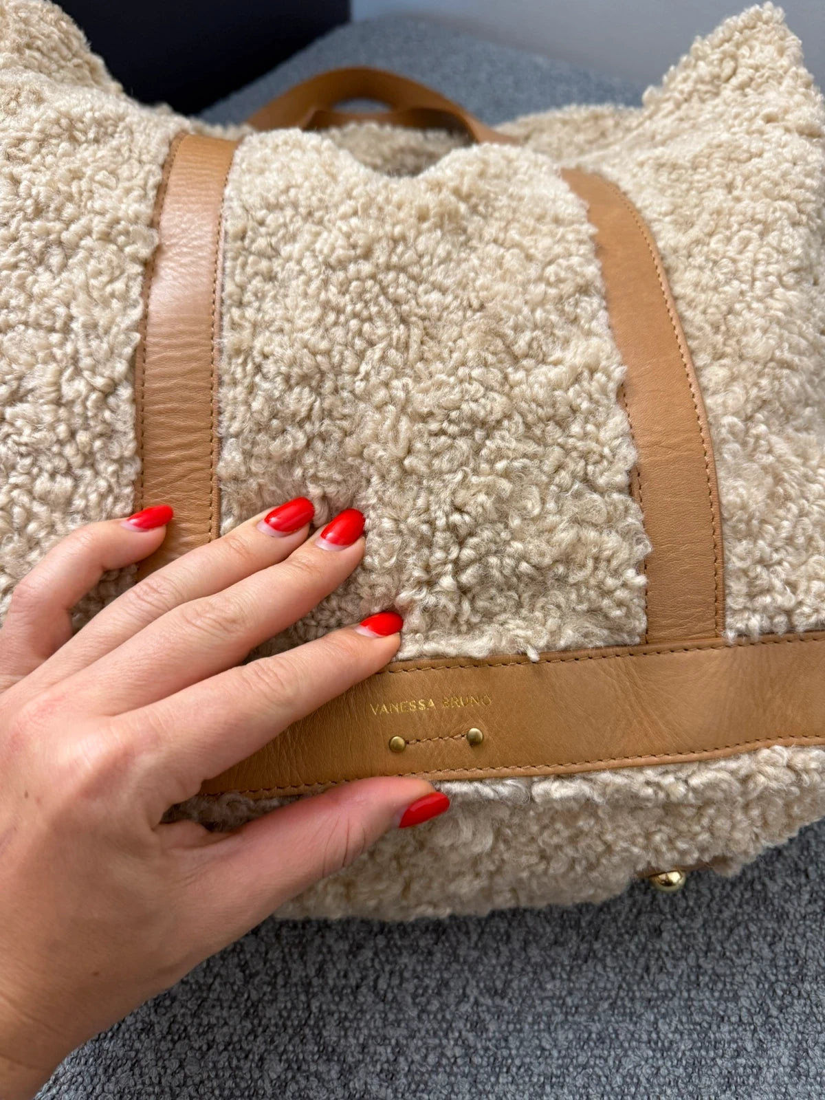Vanessa Bruno new beige leather fur bag - view 5
