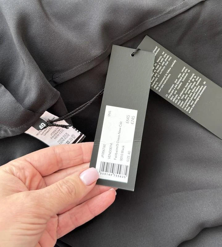 Joseph new black silk long belted dress - view 2
