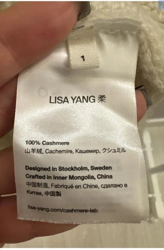 Lisa Yang Therese cream cashmere sweater - view 3
