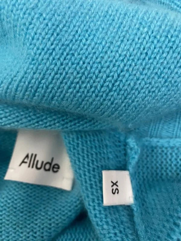 Allude turquoise 100% cashmere oversize sweater - view 3