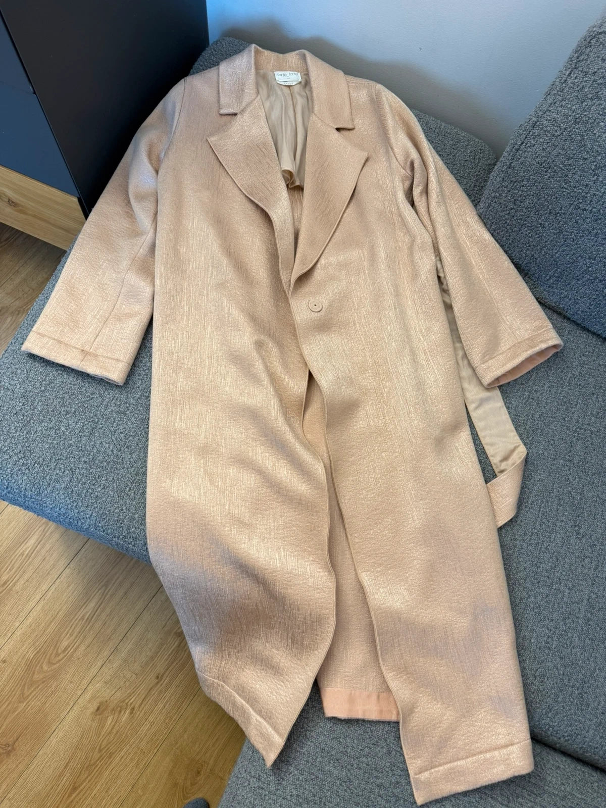 Forte Forte beige wool long belted coat - view 7