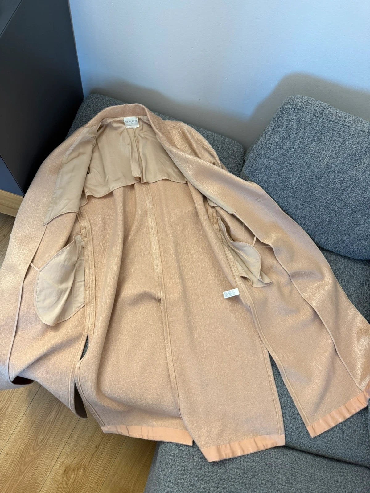 Forte Forte beige wool long belted coat - view 8