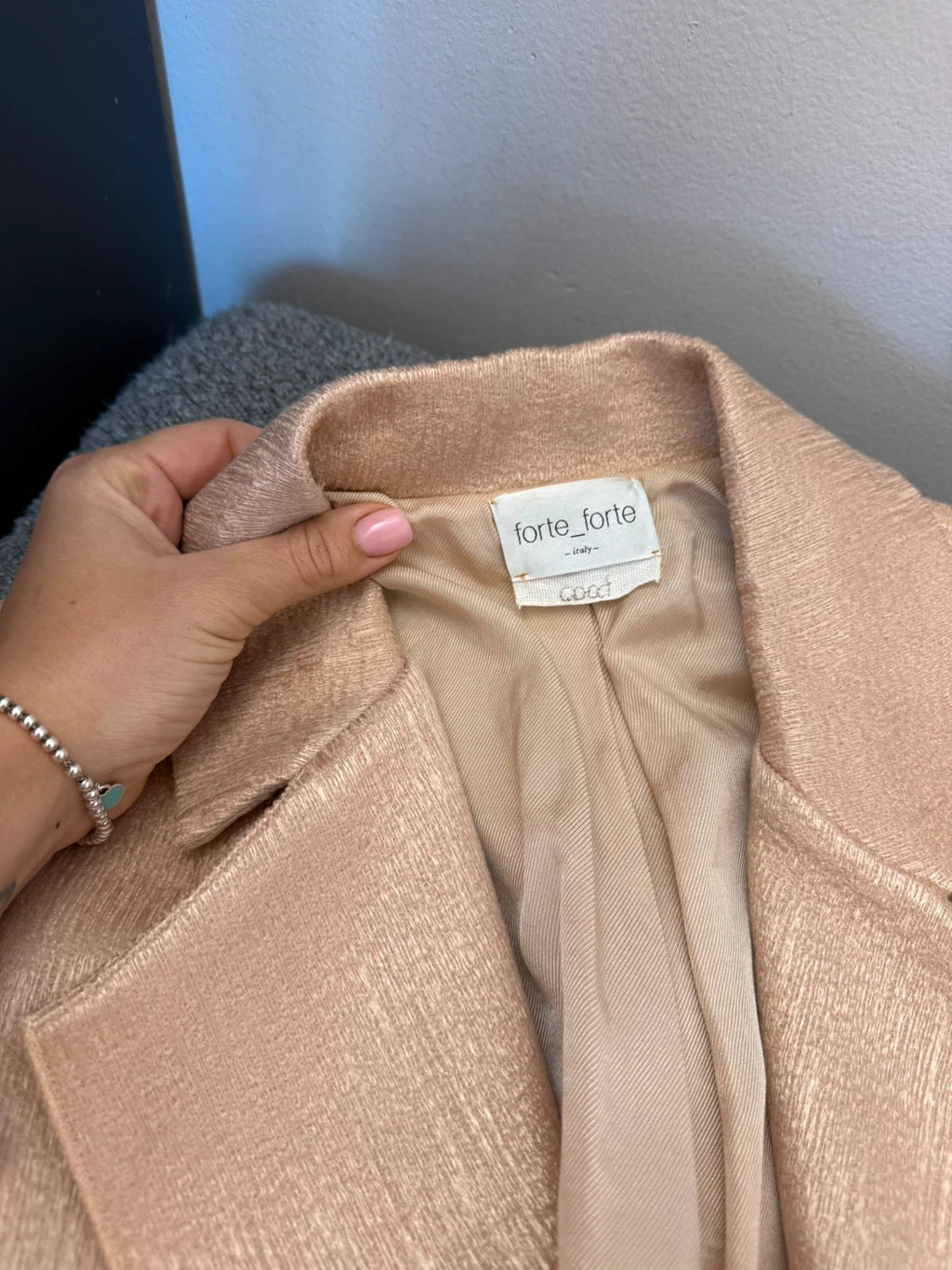Forte Forte beige wool long belted coat - view 3