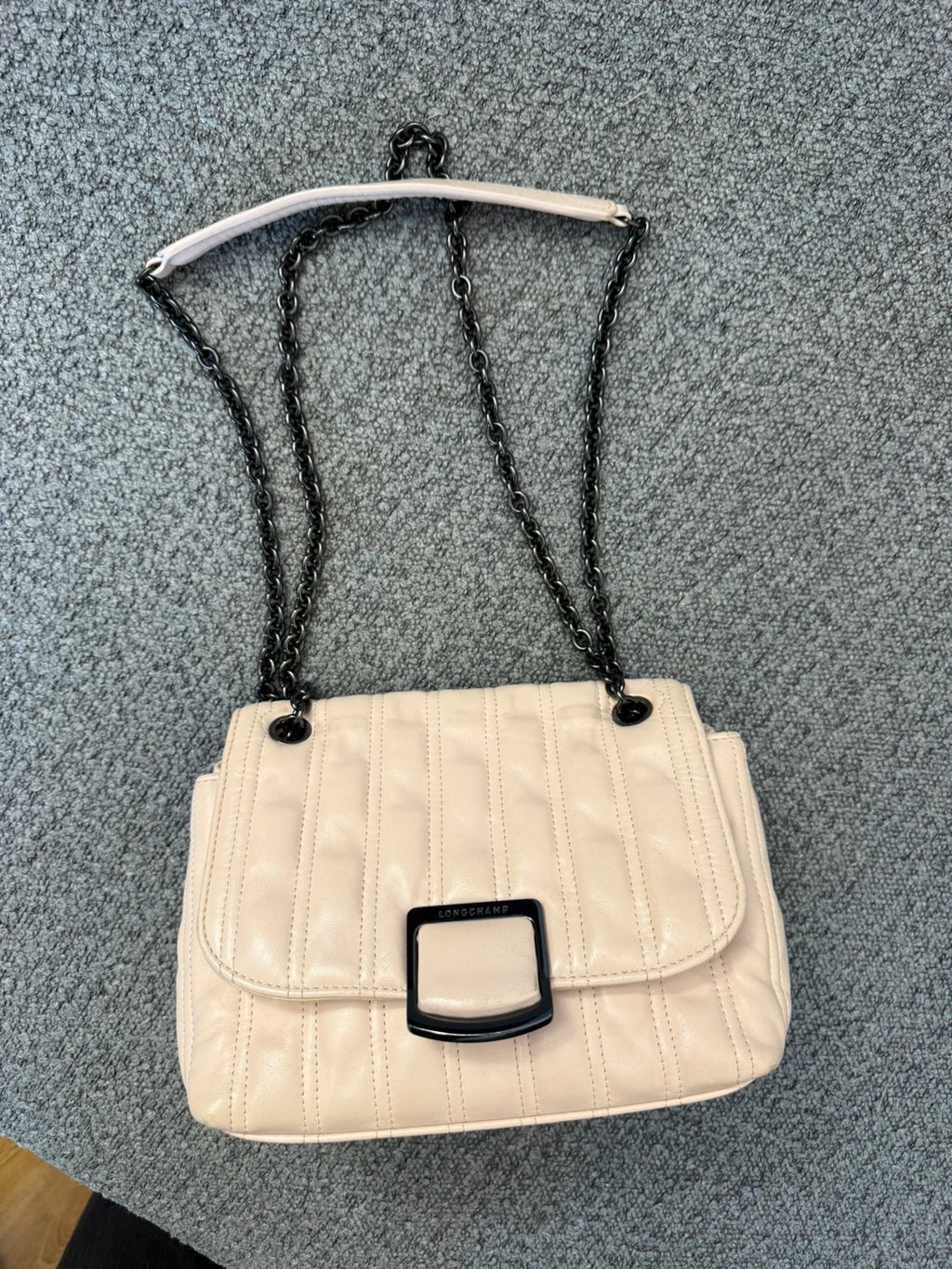 Longchamp Brioche light pink leather crossbody shoulder bag - view 2