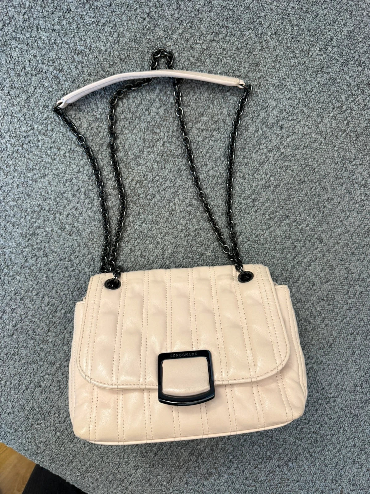 Longchamp Brioche light pink leather crossbody shoulder bag - view 2