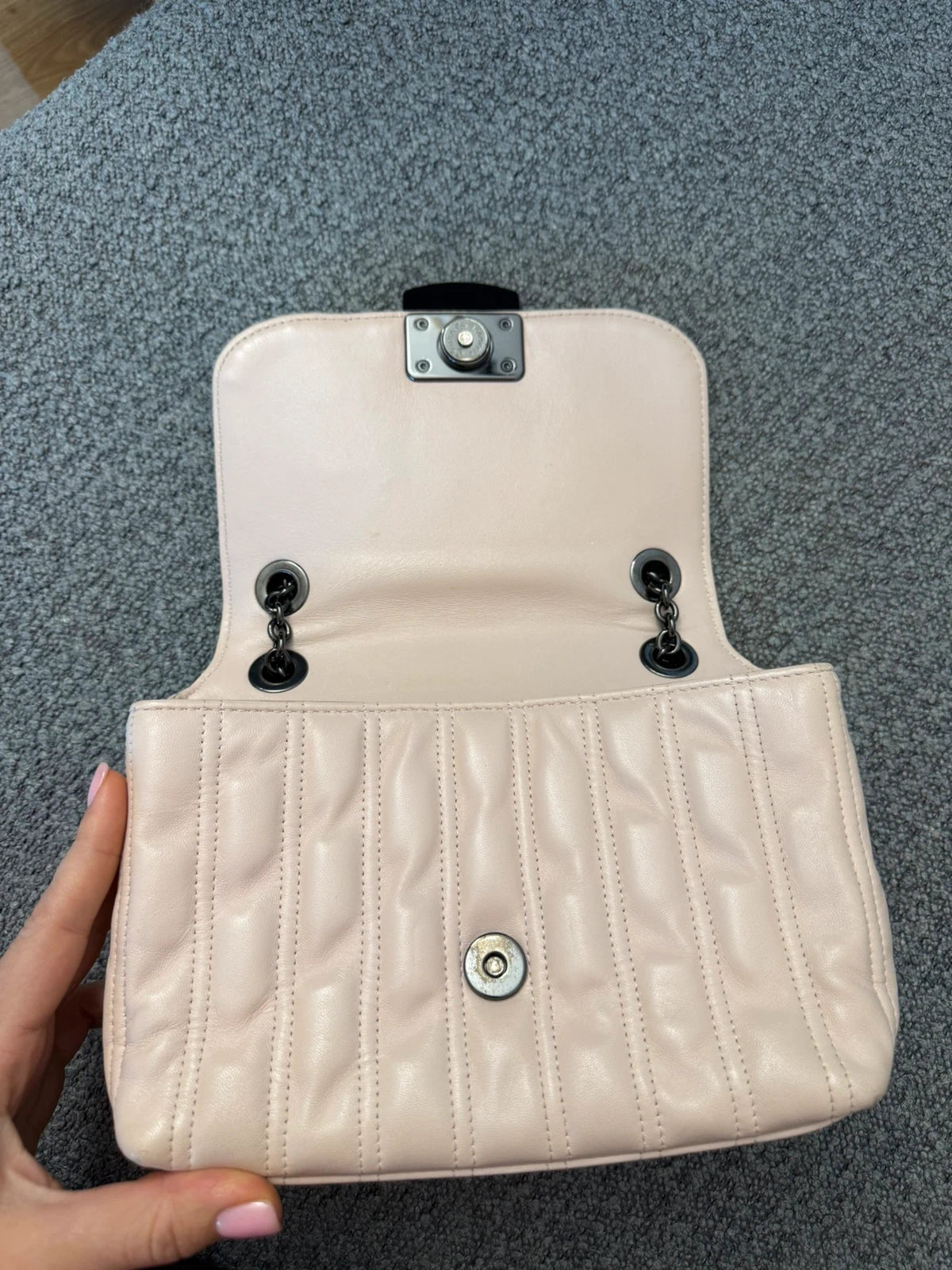 Longchamp Brioche light pink leather crossbody shoulder bag - view 12