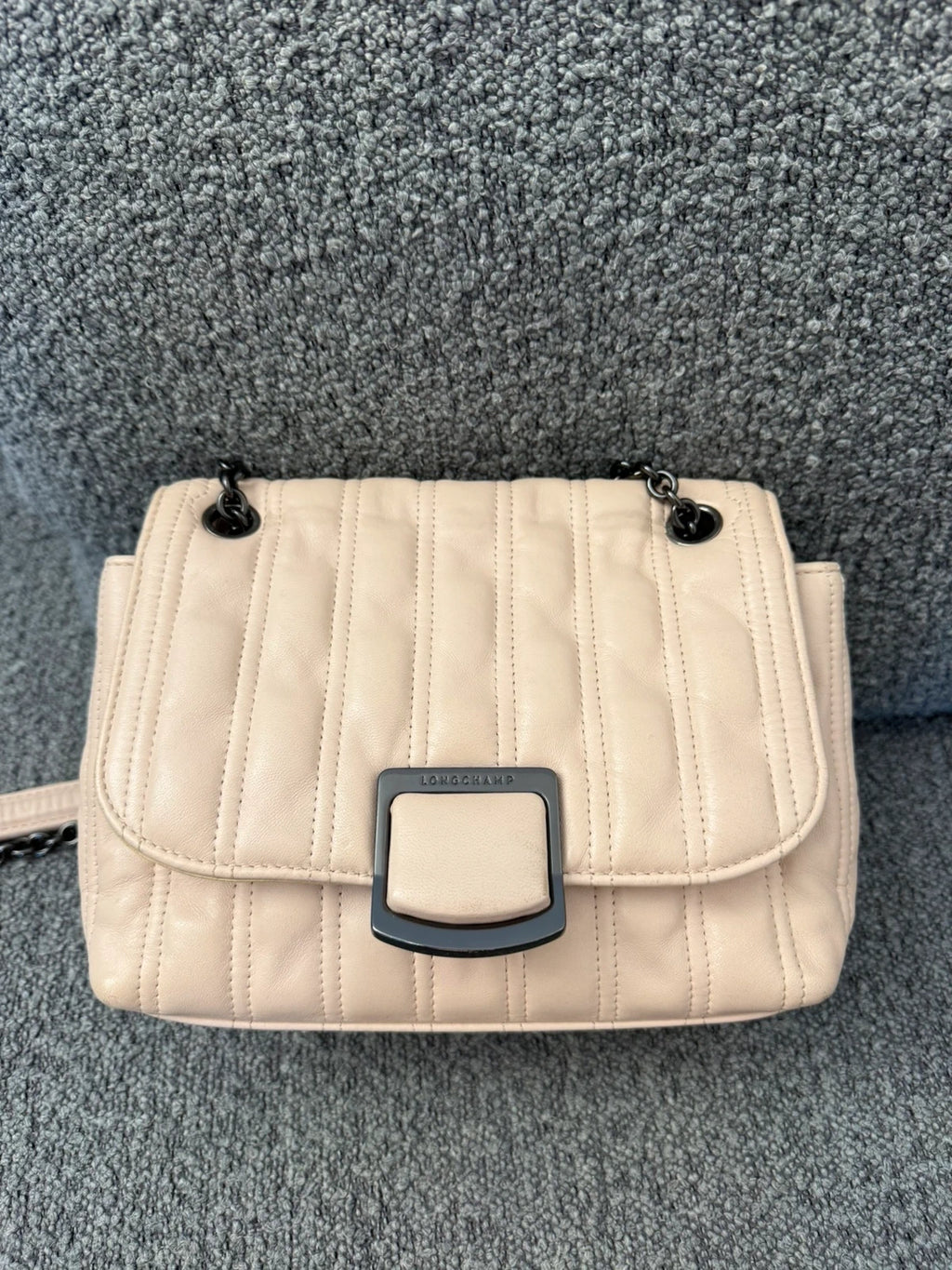 Longchamp Brioche light pink leather crossbody shoulder bag