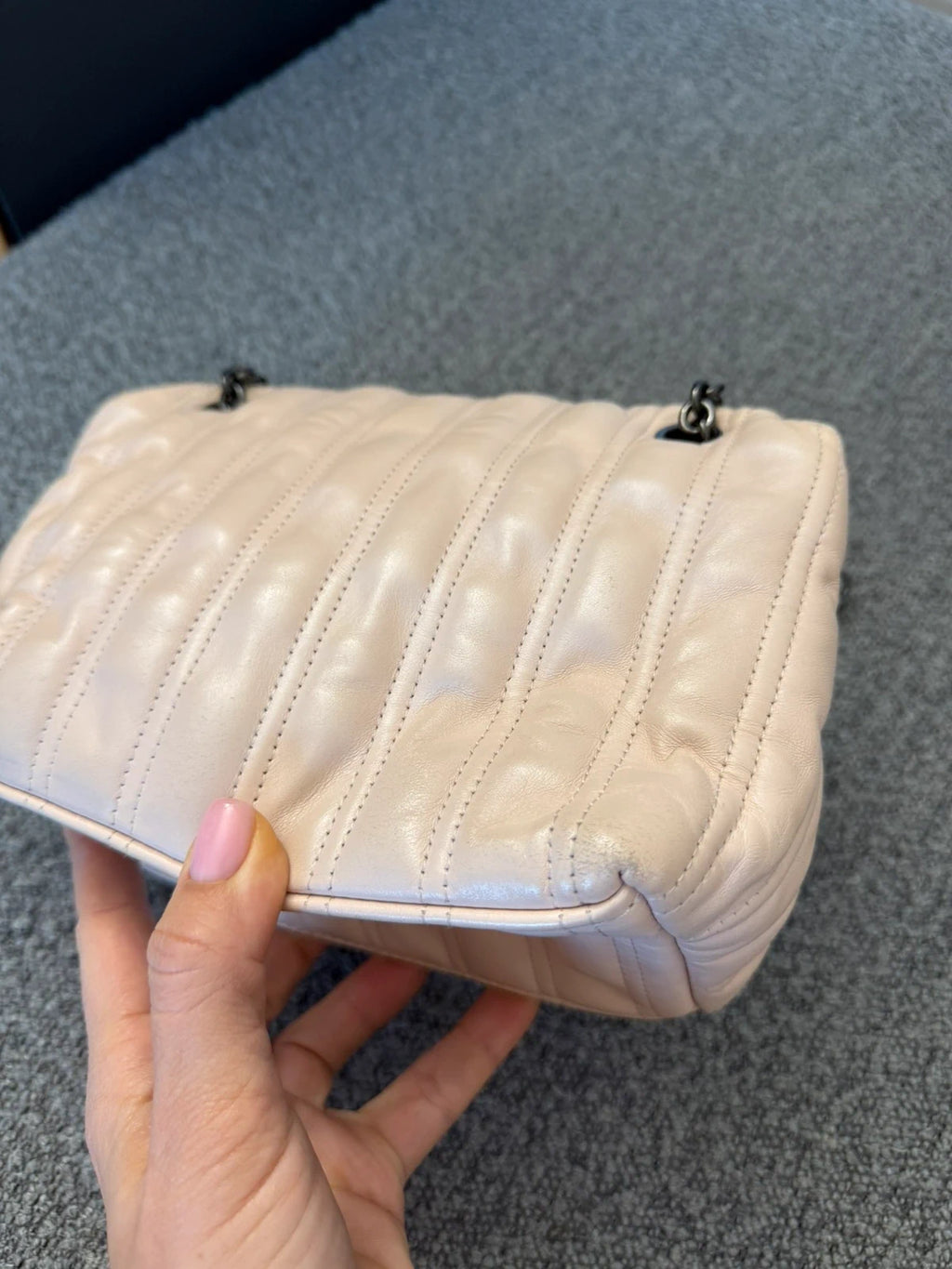 Longchamp Brioche light pink leather crossbody shoulder bag - view 8