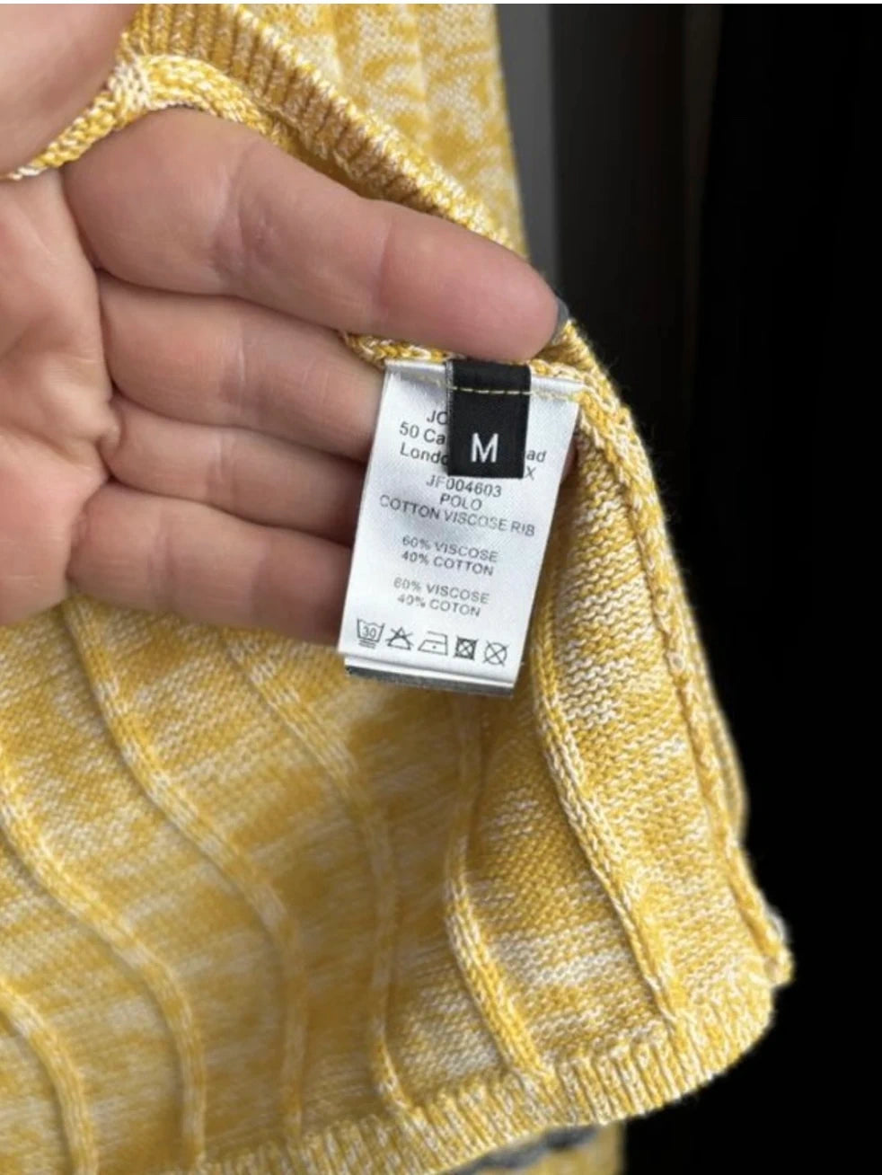 Joseph yellow viscose cotton polo - view 5