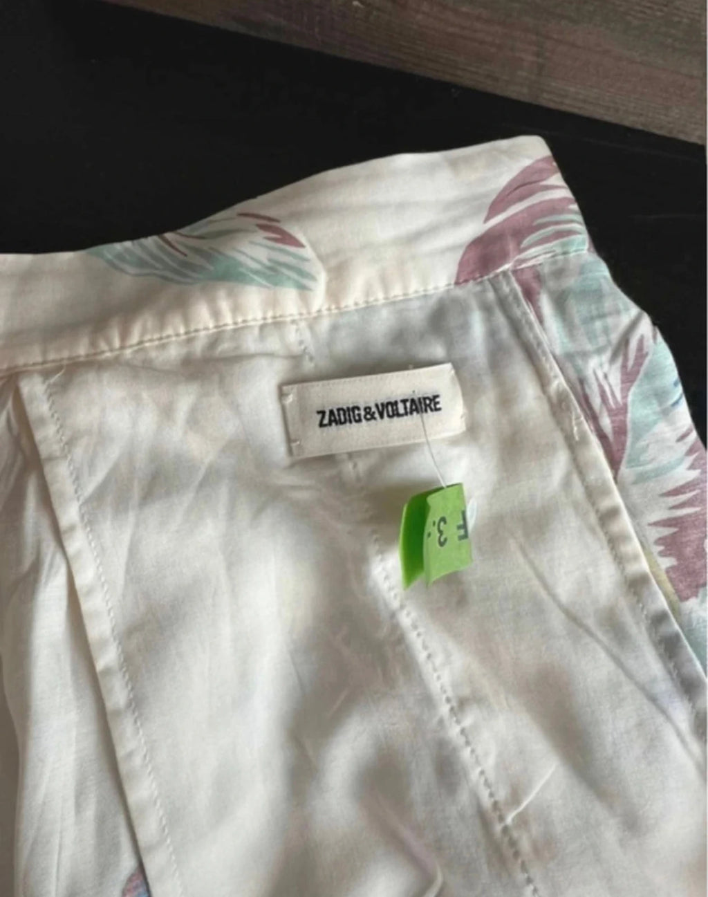 Zadig & Voltaire joslin paradise viscose cream skirt with lace - view 3