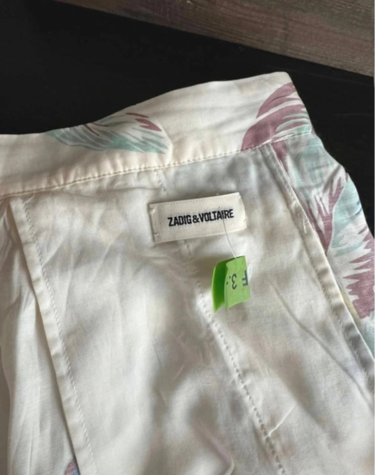 Zadig & Voltaire joslin paradise viscose cream skirt with lace - view 3